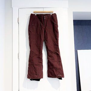 Columbia Women's Snowboard/Ski/Snow Pants Adjustable Waist Burgundy/Wine M/L/XL